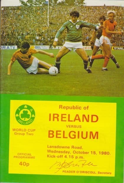 Republic of Ireland v Belgium  15-Oct-1980