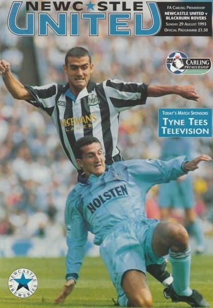 Newcastle United v Blackburn Rovers 29-Aug-1993
