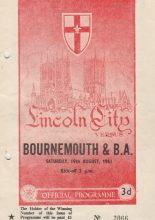 Lincoln City v Bournemouth & Boscombe Athletic 19-Aug-1961