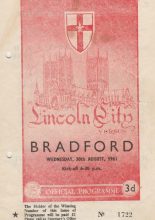 Lincoln City v Bradford Park Avenue 30-Aug-1961