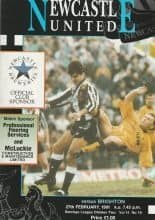 Newcastle United v Brighton and Hove Albion 27-Feb-1991
