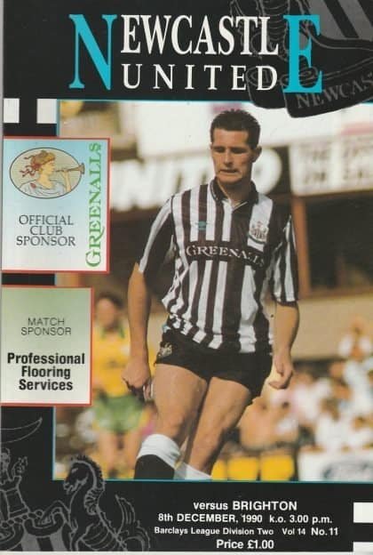 Newcastle United v Brighton and Hove Albion 08-Dec-1990