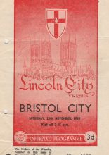 Lincoln City v Bristol City 28-Nov-1959