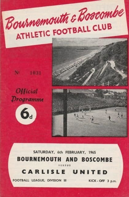 Bournemouth and Boscombe Athletic v Carlisle United 06-Feb-1965
