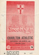 Lincoln City v Charlton Athletic  14-Mar-1959