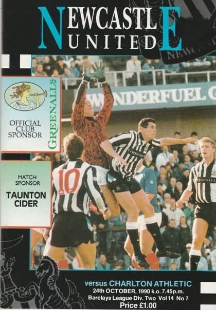 Newcastle United v Charlton Athletic 24-Oct-1990