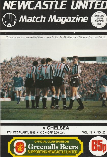 Newcastle United v Chelsea 27-Feb-1988