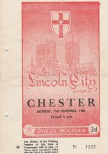 Lincoln City v Chester  17-Nov-1962