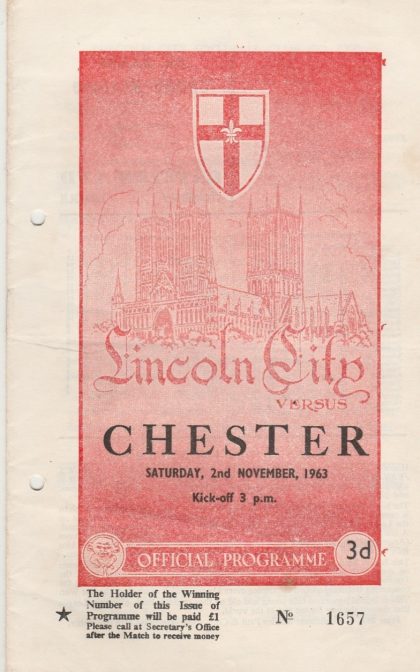 Lincoln City v Chester  02-Nov-1963