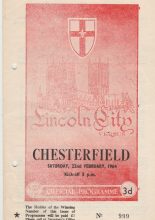 Lincoln City v Chesterfield 22-Feb-1964