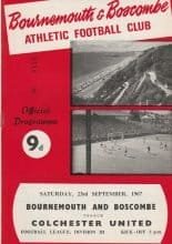 AFC Bournemouth v Colchester United 23-Sep-1967