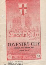 Lincoln City v Coventry City 14-Oct-1961