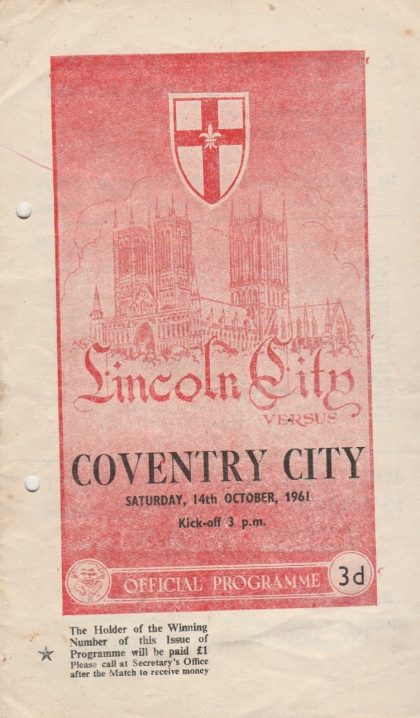 Lincoln City v Coventry City 14-Oct-1961