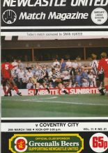 Newcastle United v Coventry City 26-Mar-1988