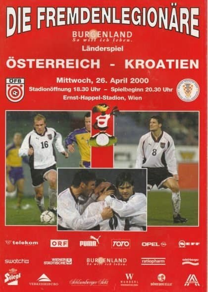 Austria v Croatia 26-Apr-2000