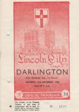 Lincoln City v Darlington 03-Nov-1962