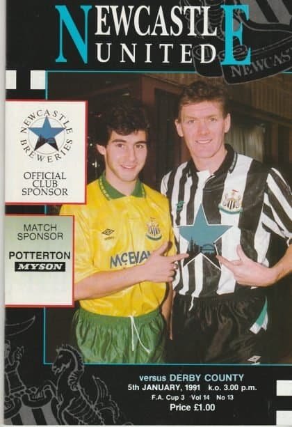 Newcastle United v Derby County 05-Jan-1991