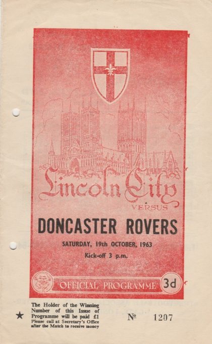 Lincoln City v Doncaster Rovers 19-Oct-1963