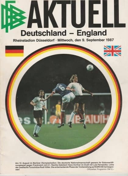 West Germany v England   09-Sep-1987