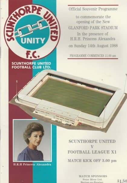 Scunthorpe United v Football League XI  14-Aug-1988