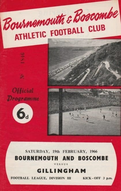 Bournemouth & Boscombe Athletic v Gillingham  19-Feb-1966