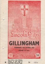 Lincoln City v Gillingham 02-Oct-1963