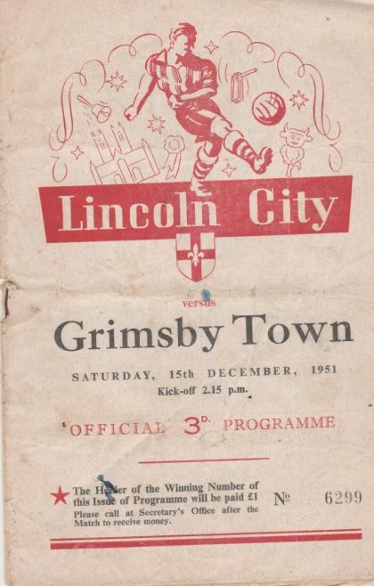Lincoln City v Grimsby Town 15-Dec-1951