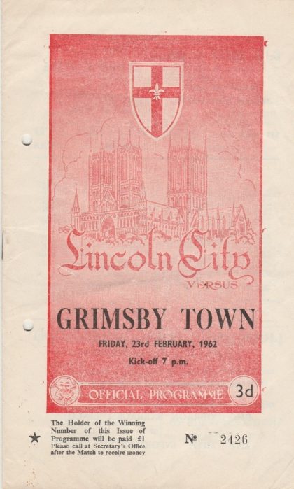 Lincoln City v Grimsby Town 23-Feb-1962