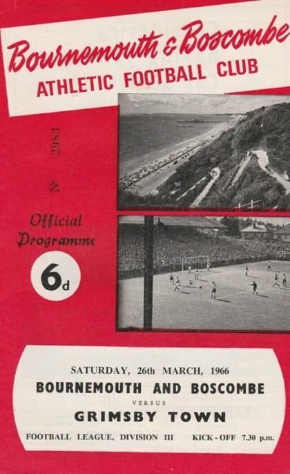Bournemouth & Boscombe Athletic v Grimsby Town 26-Mar-1966