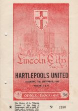 Lincoln City v Hartlepool United 07-Sep-1963