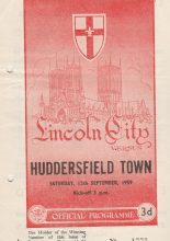 Lincoln City v Huddersfield Town 12-Sep-1959