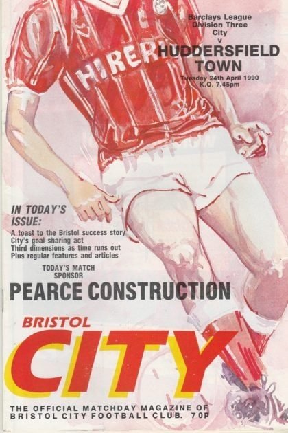 Bristol City v Huddersfield Town 28-Apr-1990