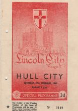 Lincoln City v Hull City 27-Feb-1960