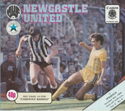Newcastle United v Ipswich Town 06-Oct-1984