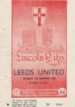 Lincoln City v Leeds United  03-Dec-1960