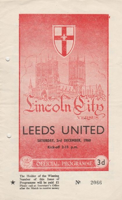 Lincoln City v Leeds United  03-Dec-1960