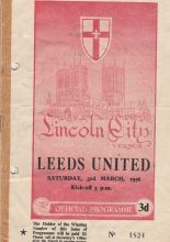 Lincoln City v Leeds United 03-Mar-1956