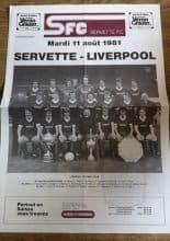 Servette Geneva v Liverpool  11-Aug-1981