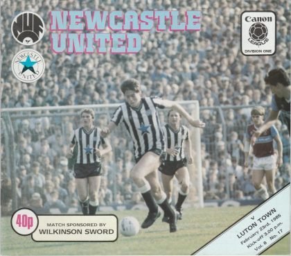 Newcastle United v Luton Town 23-Feb-1985