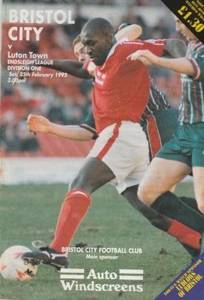 Bristol City v Luton Town 25-Feb-1995