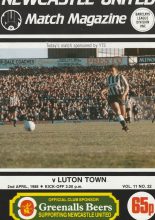 Newcastle United v Luton Town 02-Apr-1988