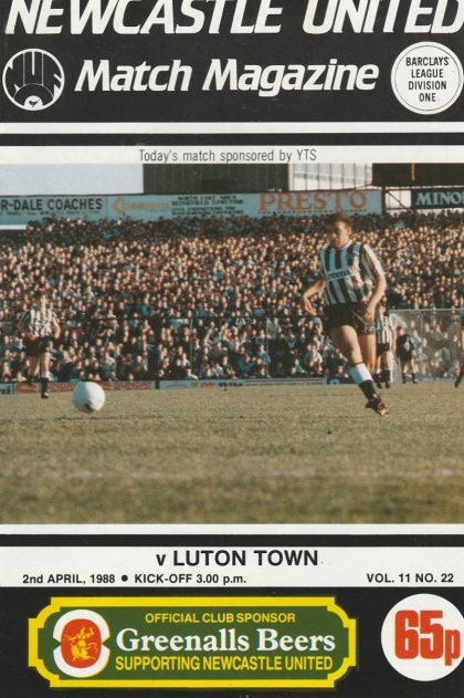 Newcastle United v Luton Town 02-Apr-1988