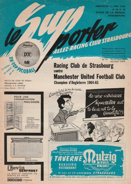 Racing Strasbourg v Manchester United 12-May-1965