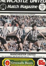 Newcastle United v Manchester United  26-Dec-1987