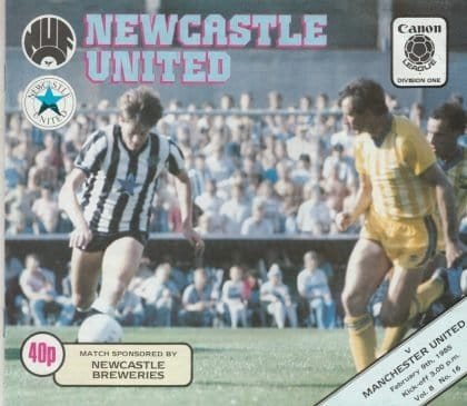 Newcastle United v Manchester United 09-Feb-1985