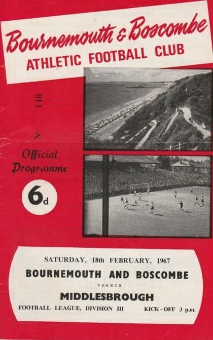 AFC Bournemouth v Middlesbrough 18-Feb-1967