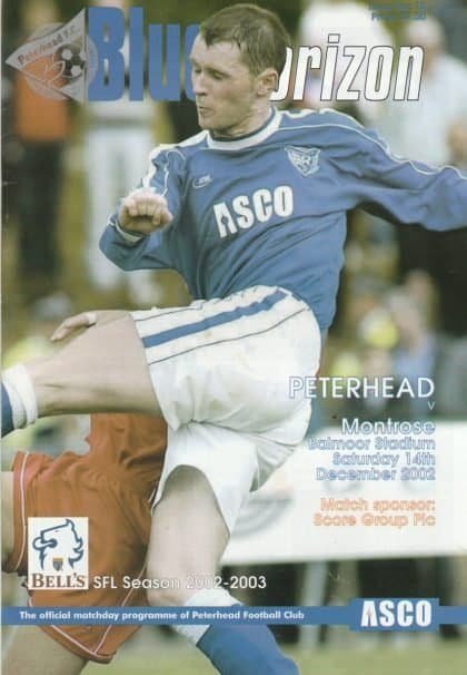 Peterhead v Montrose 14-Dec-2002