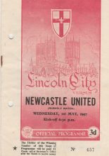 Lincoln City v Newcastle United 01-May-1957