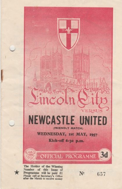 Lincoln City v Newcastle United 01-May-1957