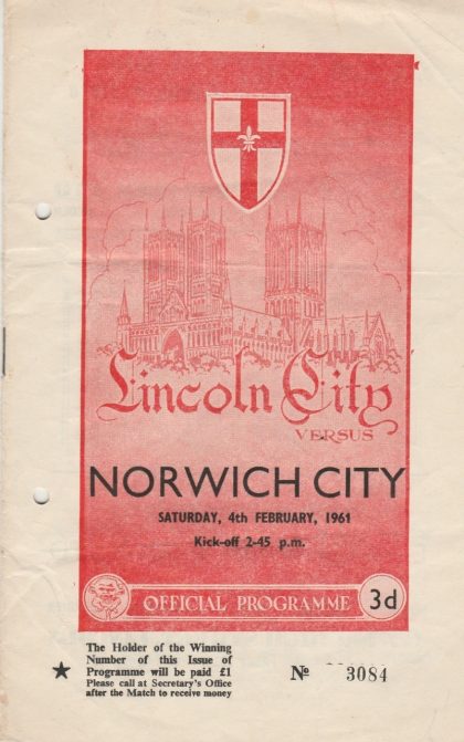 Lincoln City v Norwich City  04-Feb-1961